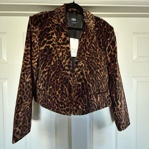 Zara Women's Leopard Blazer, NWT, size Medium, lined